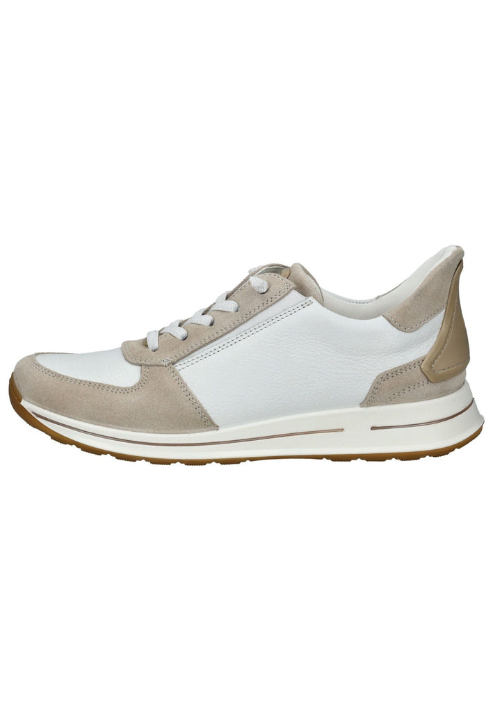 Sneaker ara Sneaker Veloursleder Weiß/Beige