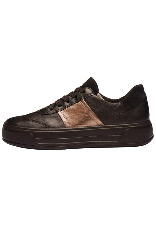 ara Sneaker Glattleder Schwarz Kombi