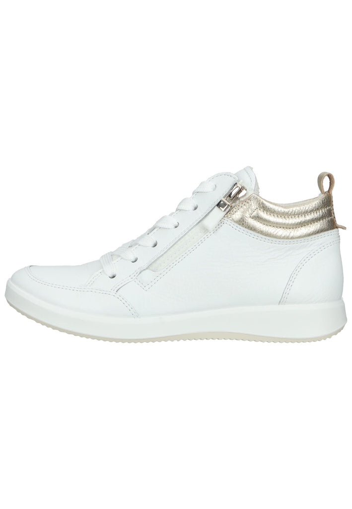 ara Sneaker Glattleder Weiß/Gold