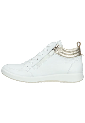 ara Sneaker Glattleder Weiß/Gold