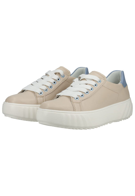 ara Sneaker Leder Beige/Blau