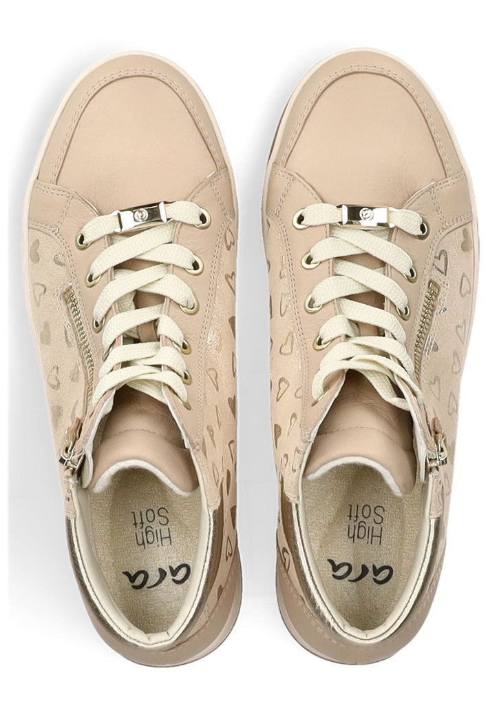 ara Sneaker Leder Beige/Gold
