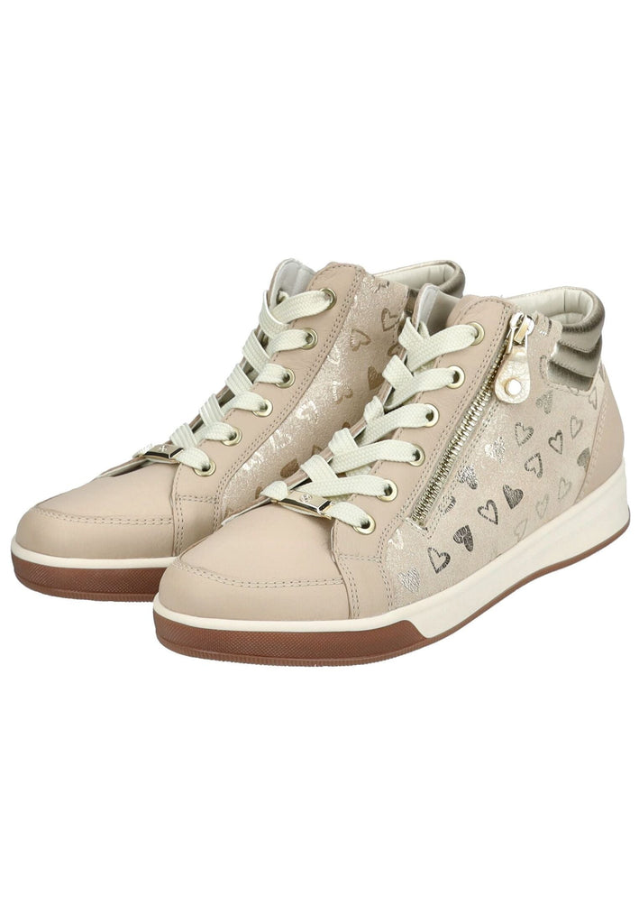 ara Sneaker Leder Beige/Gold