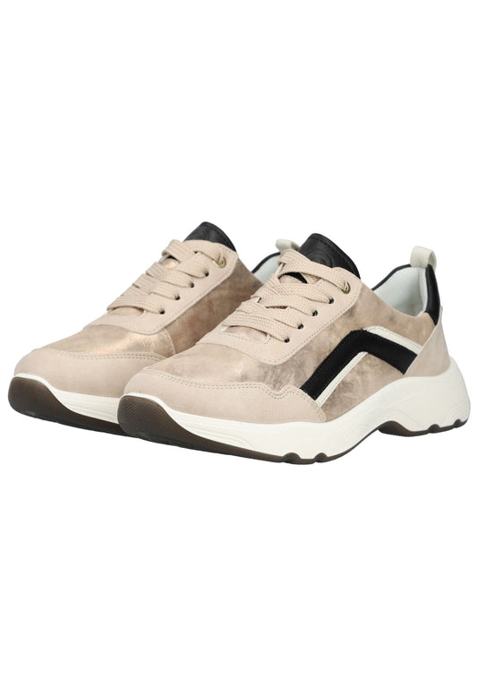 ara Sneaker Leder Beige/Schwarz