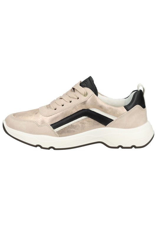 ara Sneaker Leder Beige/Schwarz