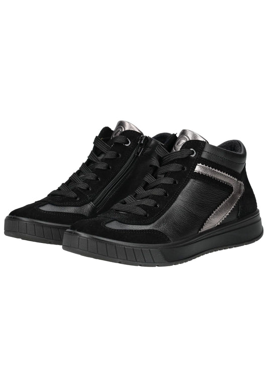 ara Sneaker Leder Schwarz Kombi