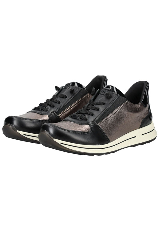 ara Sneaker Leder/Textil Schwarz Kombi