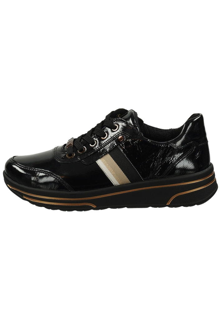 ara Sneaker Leder/Textil Schwarz Lack