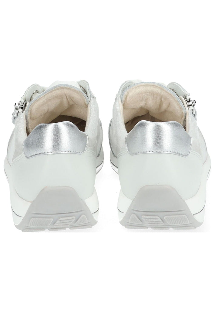 ara Sneaker Leder/Textil Weiß/Silber