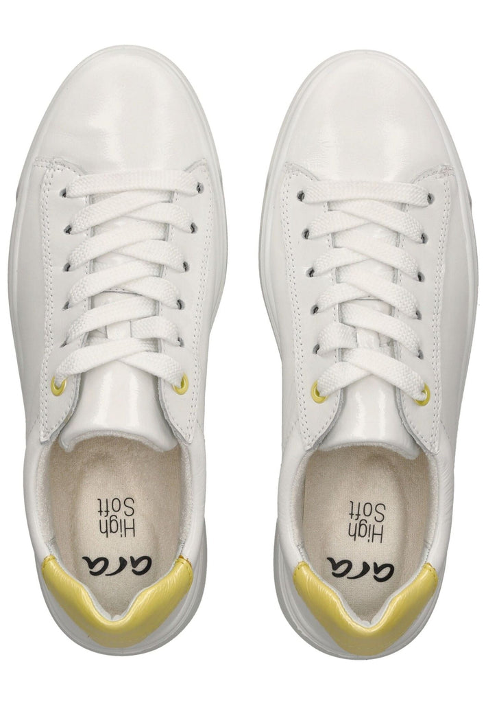 ara Sneaker Leder Weiß/Gelb