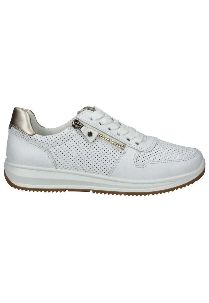 ara Sneaker Leder Weiß/Gold
