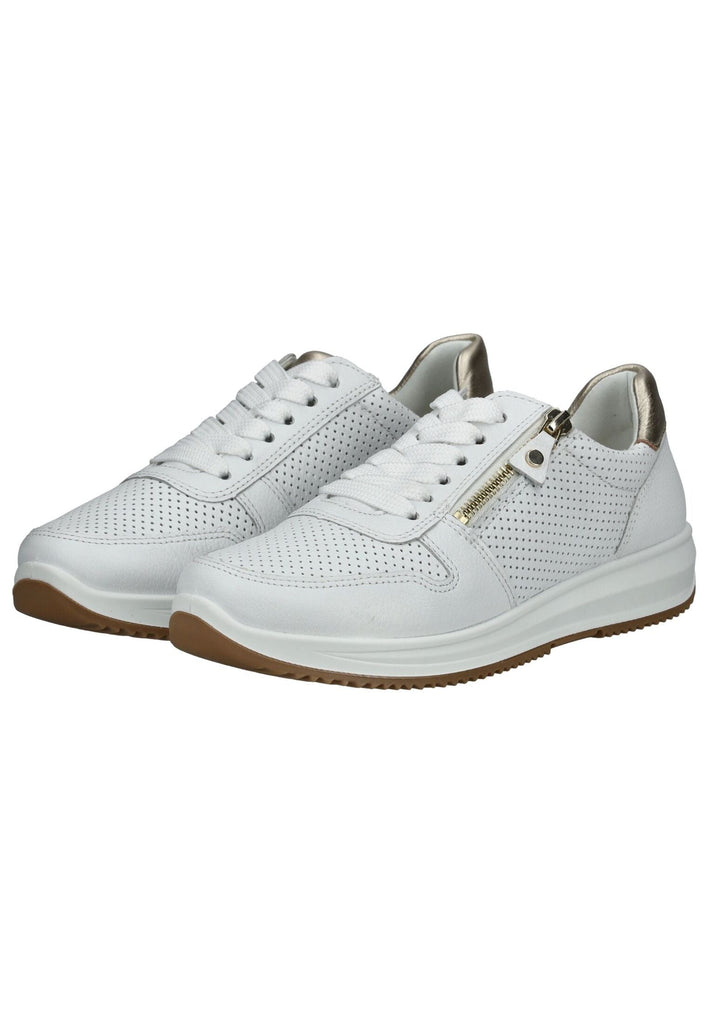 ara Sneaker Leder Weiß/Gold