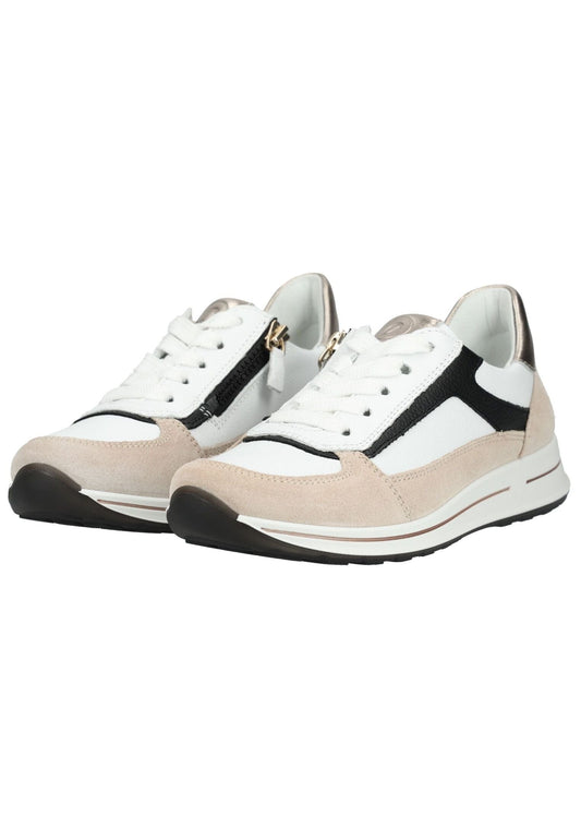 ara Sneaker Leder Weiß/Schwarz