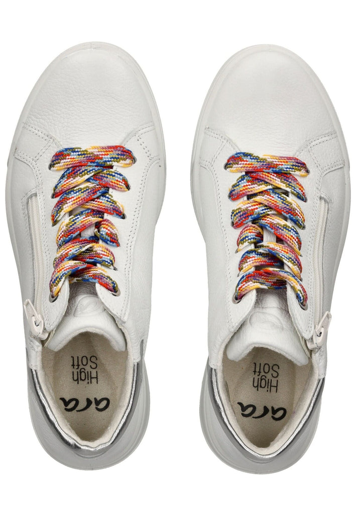 ara Sneaker Leder Weiß/Silber