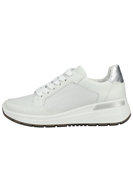 ara Sneaker Leder Weiß/Silber