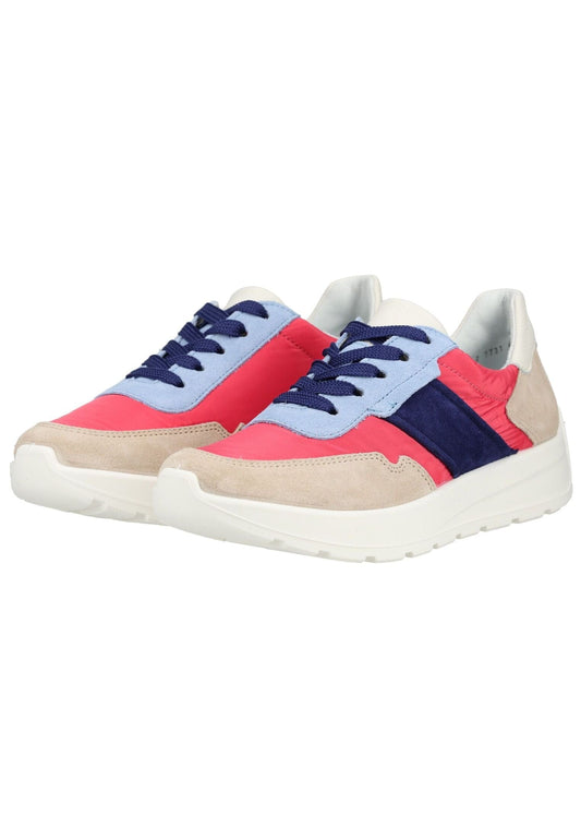 ara Sneaker Lederimitat Beige/Blau