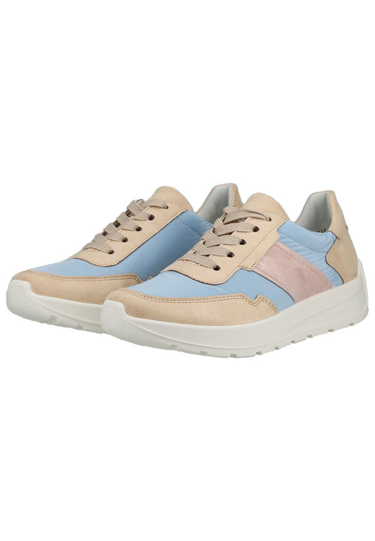 ara Sneaker Lederimitat Blau/Pink