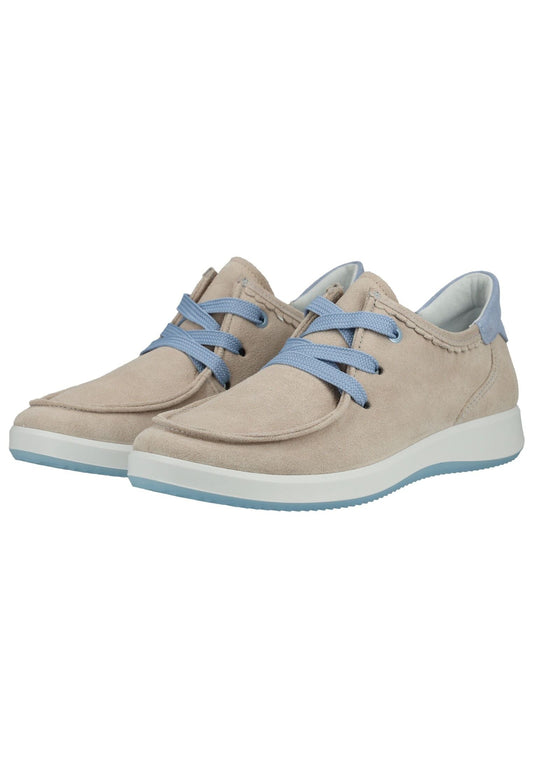 ara Sneaker Veloursleder Beige/Blau