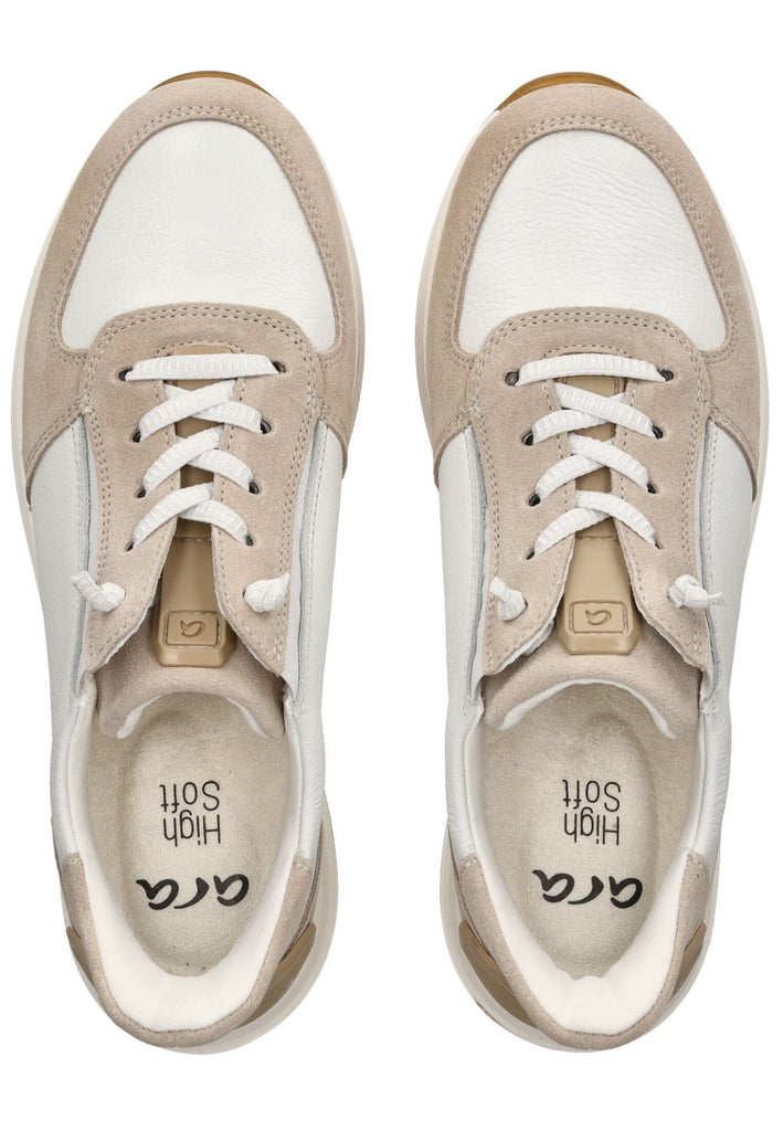 ara Sneaker Veloursleder Weiß/Beige