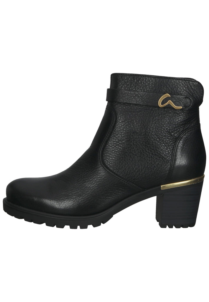 ara Stiefelette Leder Schwarz/Gold
