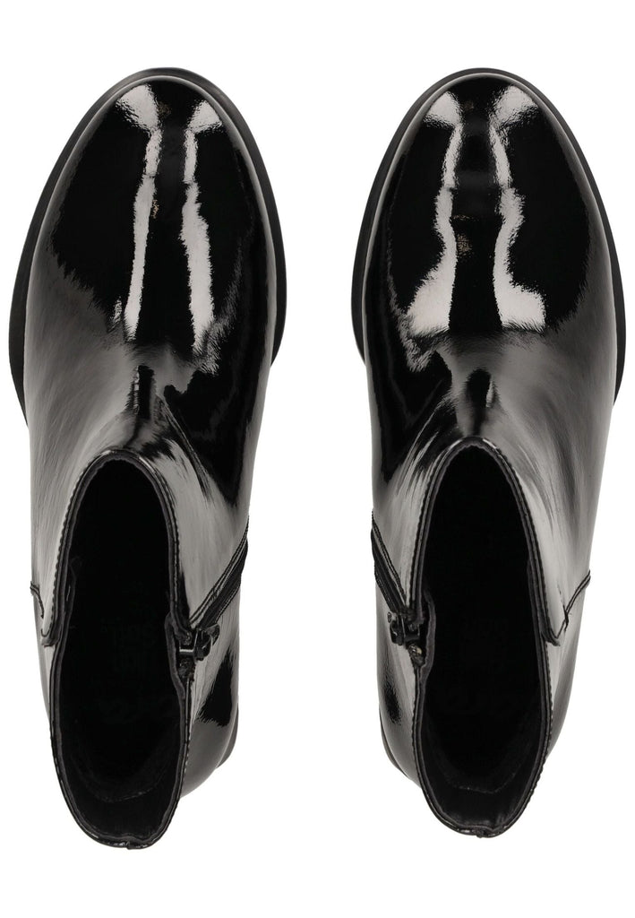 ara Stiefelette Leder Schwarz Lack