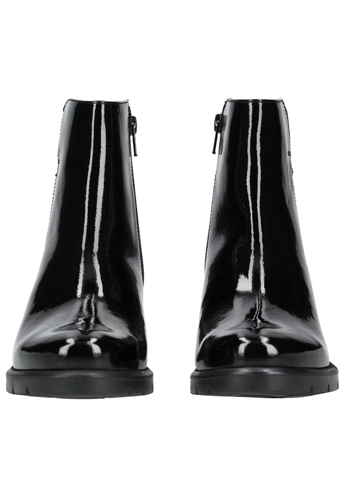 ara Stiefelette Leder Schwarz Lack