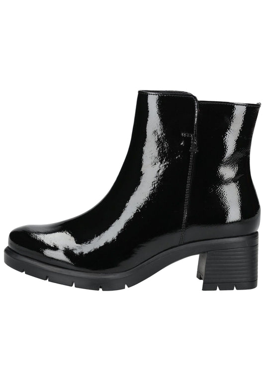ara Stiefelette Leder Schwarz Lack