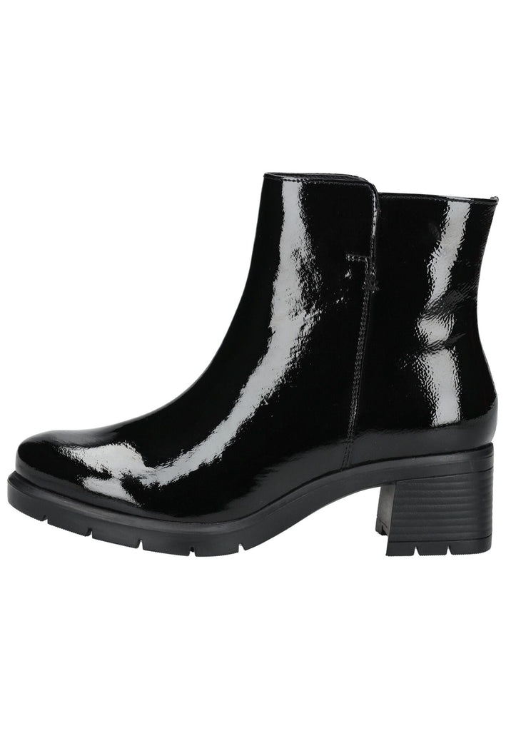 ara Stiefelette Leder Schwarz Lack