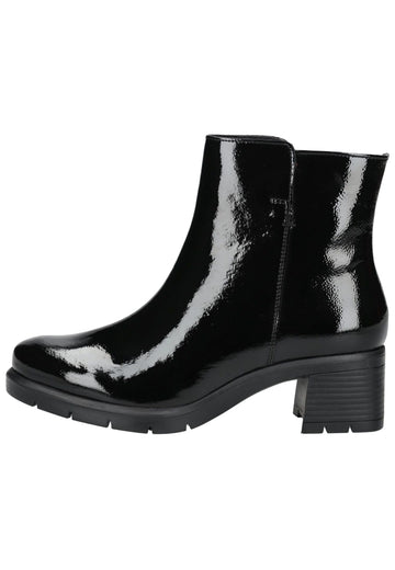 ara Stiefelette Leder Schwarz Lack