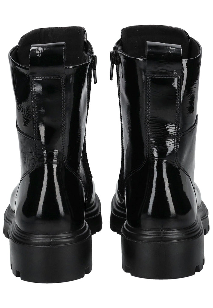 ara Stiefelette Leder Schwarz Lack