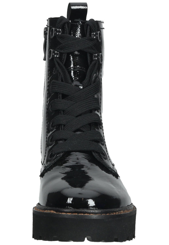 ara Stiefelette Leder Schwarz Lack