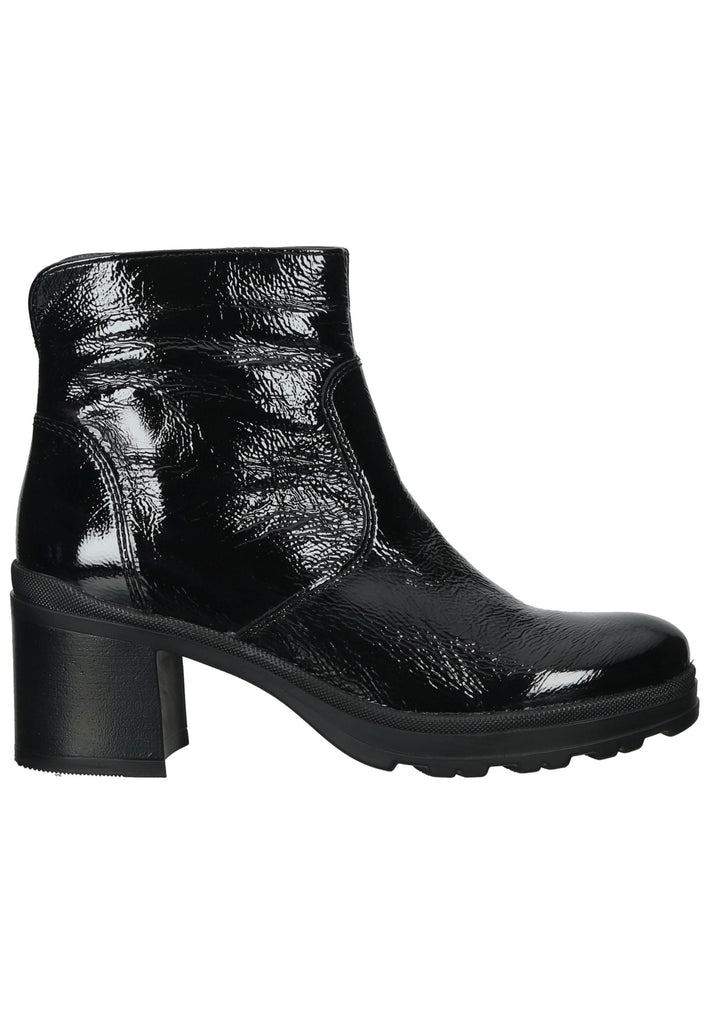 ara Stiefelette Leder Schwarz Lack