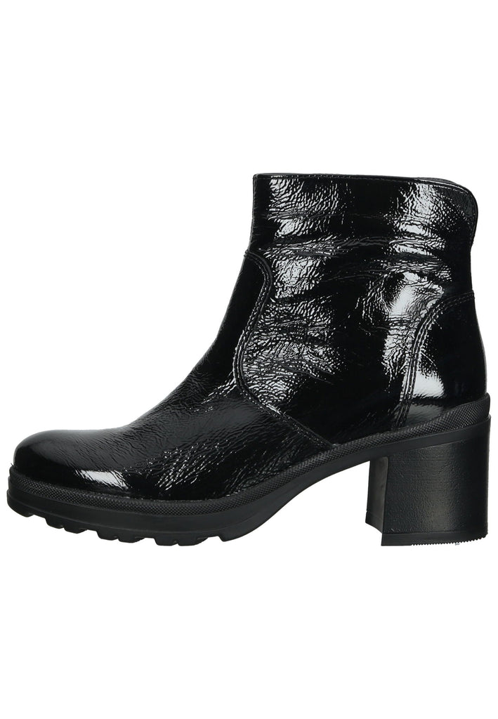 ara Stiefelette Leder Schwarz Lack