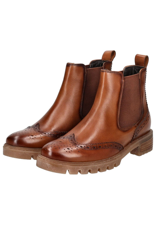 ara Stiefelette Leder/Textil Cognac Warmfutter