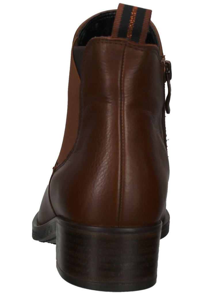 ara Stiefelette Leder/Textil Dunkelbraun