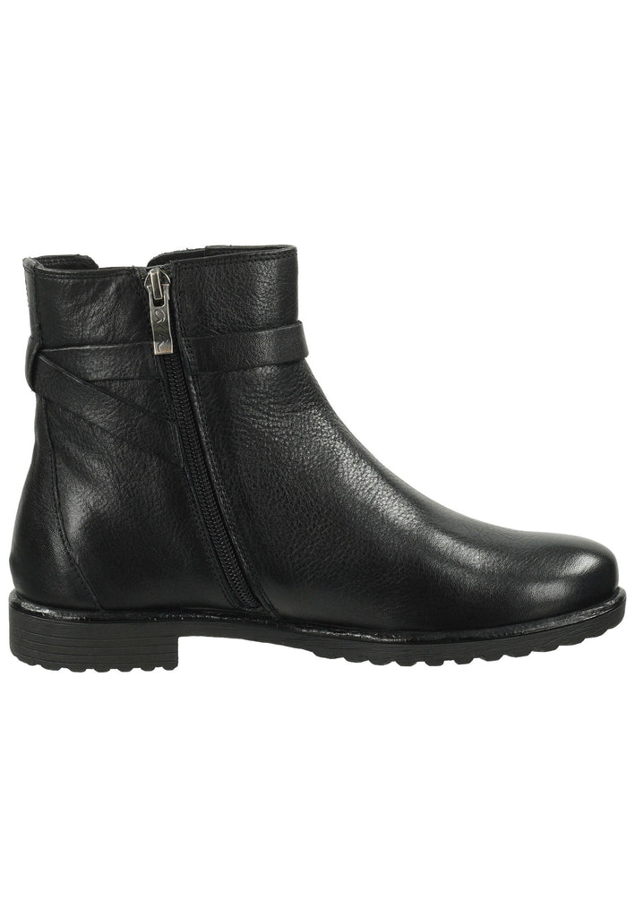 ara Stiefelette Leder/Textil Schwarz