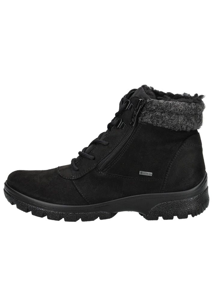 ara Stiefelette Leder/Textil Schwarz Warmfutter
