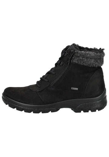 ara Stiefelette Leder/Textil Schwarz Warmfutter