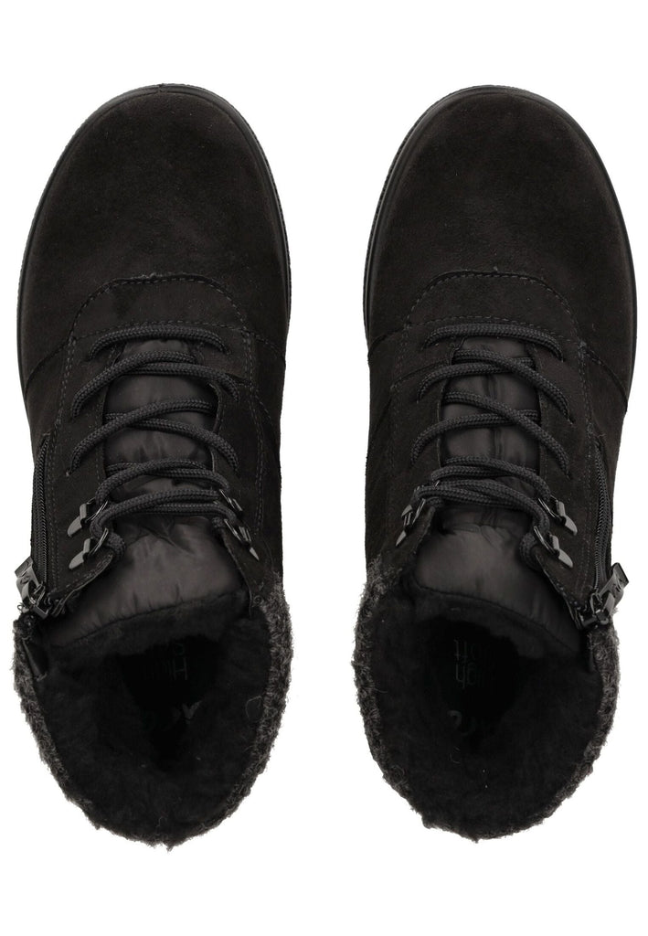 ara Stiefelette Leder/Textil Schwarz Warmfutter