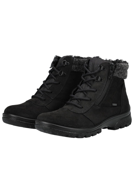 ara Stiefelette Leder/Textil Schwarz Warmfutter