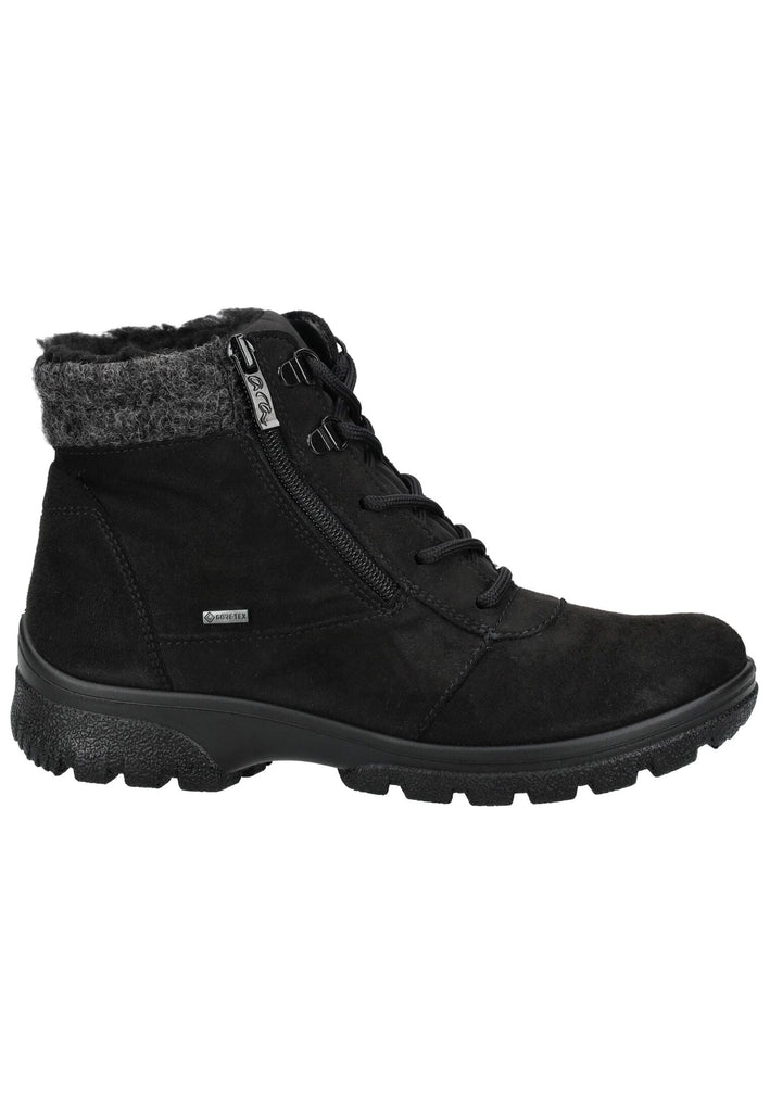 ara Stiefelette Leder/Textil Schwarz Warmfutter