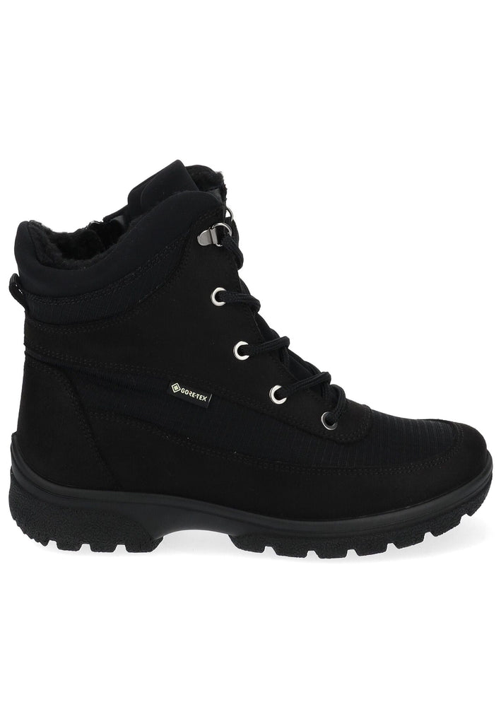 ara Stiefelette Leder/Textil Schwarz Warmfutter