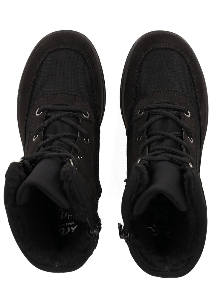 ara Stiefelette Leder/Textil Schwarz Warmfutter