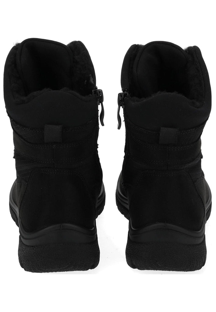 ara Stiefelette Leder/Textil Schwarz Warmfutter