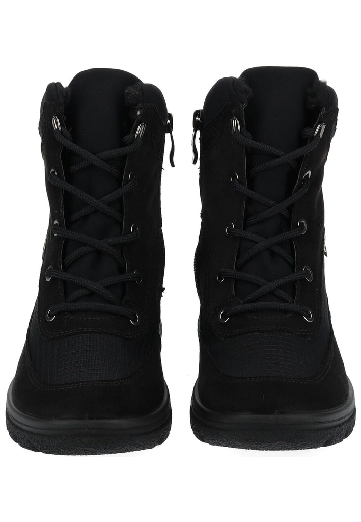 ara Stiefelette Leder/Textil Schwarz Warmfutter