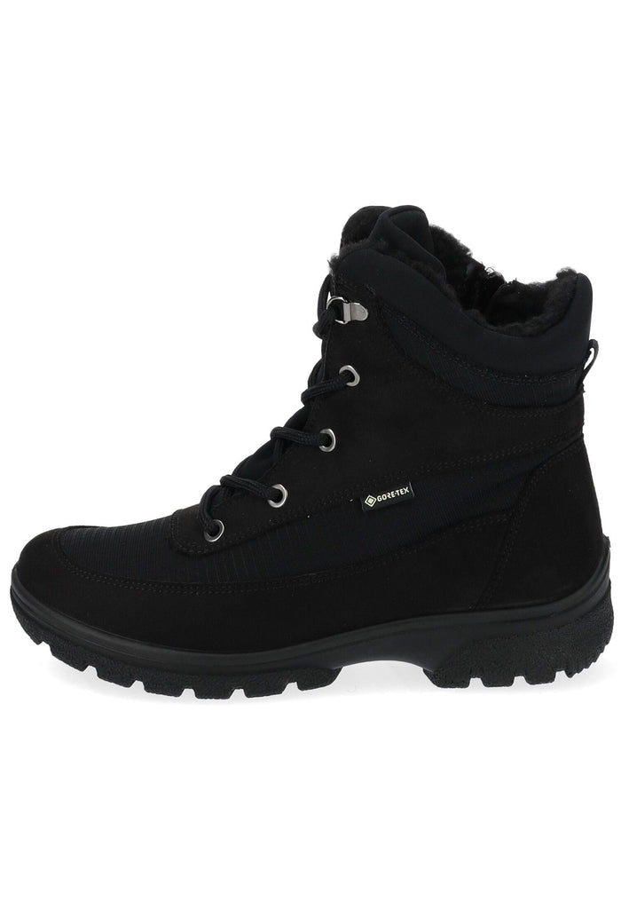 ara Stiefelette Leder/Textil Schwarz Warmfutter