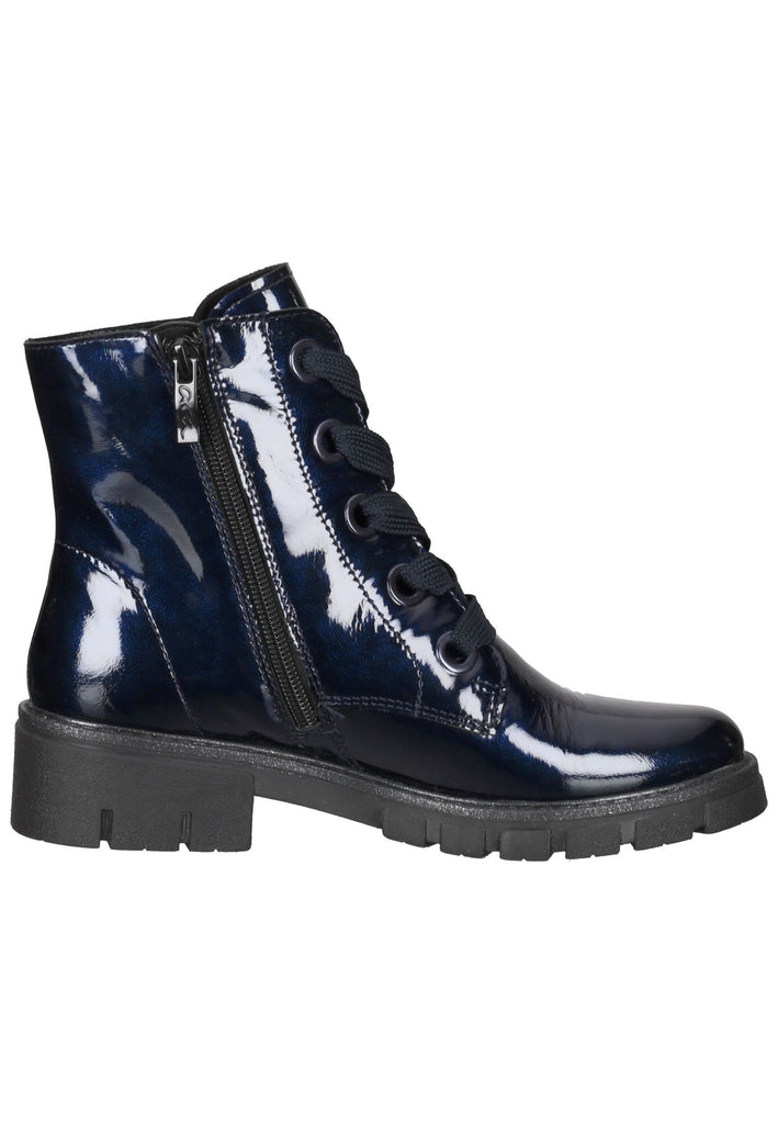 ara Stiefelette Lederimitat Blau Lack