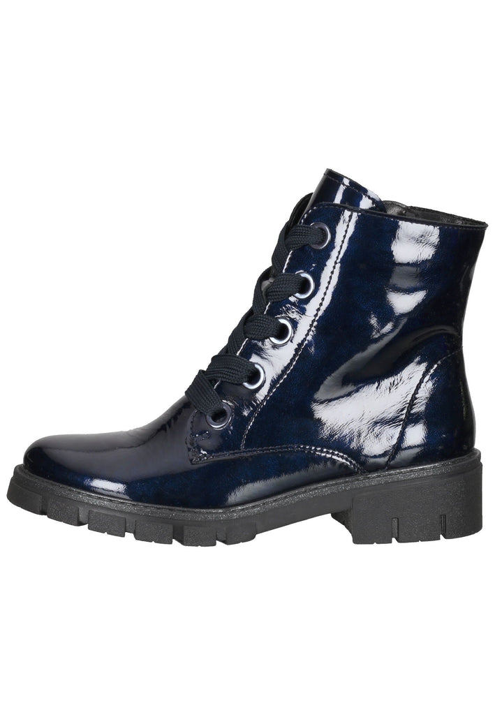 ara Stiefelette Lederimitat Blau Lack