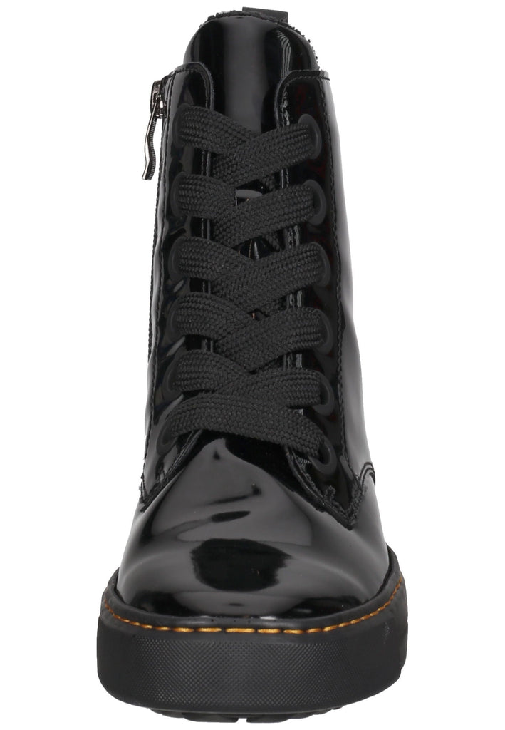 ara Stiefelette Lederimitat Schwarz Lack