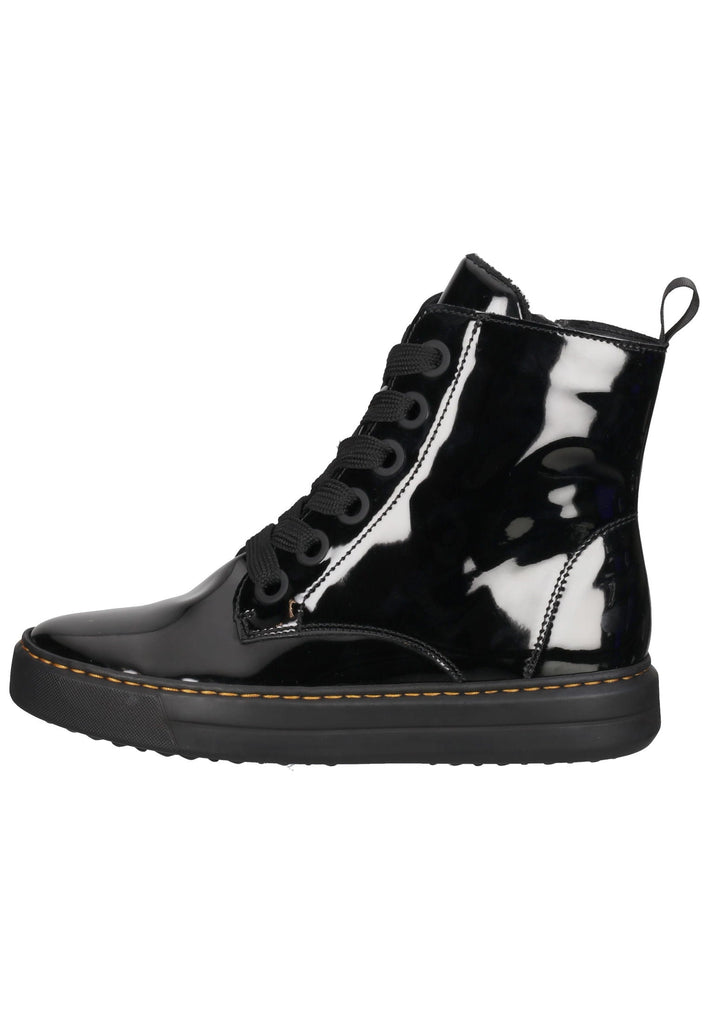 ara Stiefelette Lederimitat Schwarz Lack